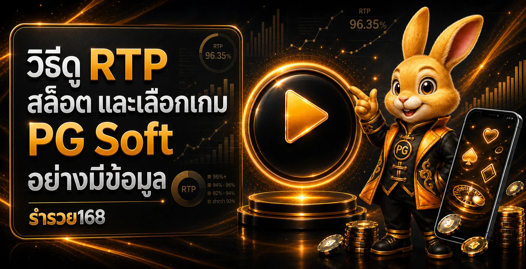 รำรวย168 วิธีดู RTP สล็อต เลือกเกม PG Soft
